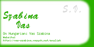 szabina vas business card